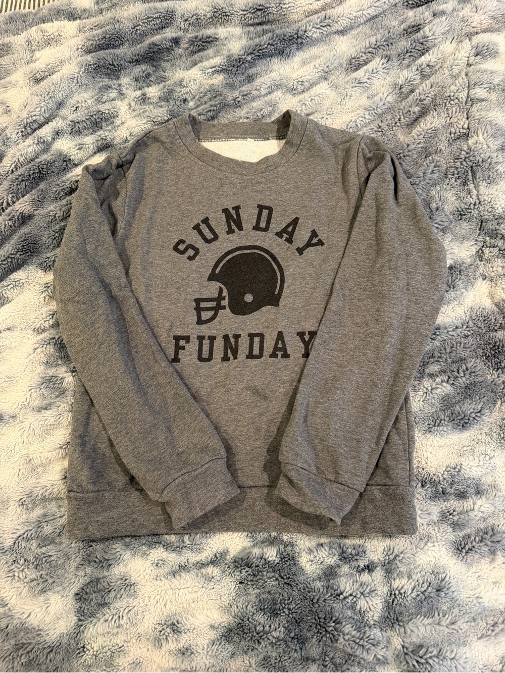 Sunday Funday Gray Crewneck Sweatshirt - Casual Men's Sweater